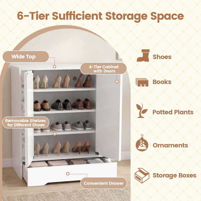 Giantex Shoe Cabinet with Drawer