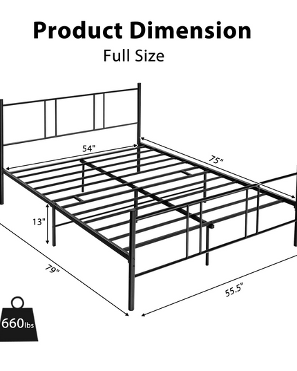 Giantex Full Size Platform Bed Frame