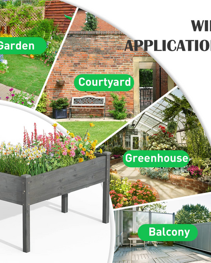 Raised Garden Bed with Legs, 49" L x 23" W x 30" H