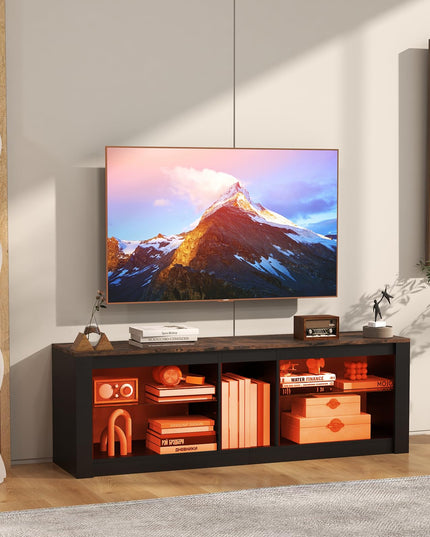 Giantex 55" LED Light TV Stand - Media Console for TVs up to 65 inches