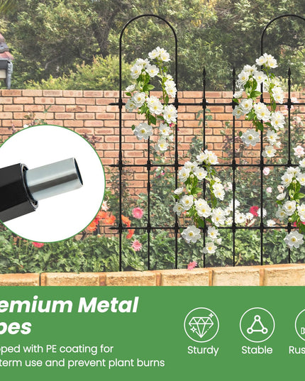 Giantex Outdoor Garden Trellis for for Climbing Plants, 73” Tall Trellis w/Rustproof PE Coated Metal Pipes