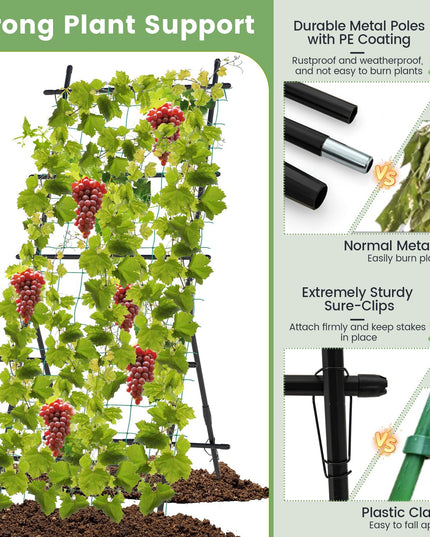 Giantex Cucumber Trellis, Trellis for Climbing Plants Outdoor