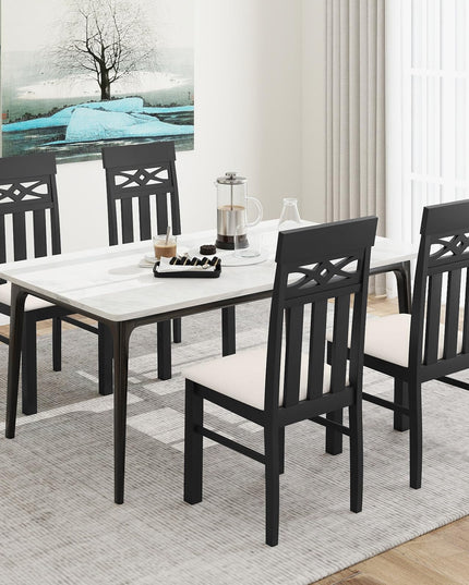 Giantex Chaises de salle à manger en bois, lot de 2 ou 4, pour cuisine et salon