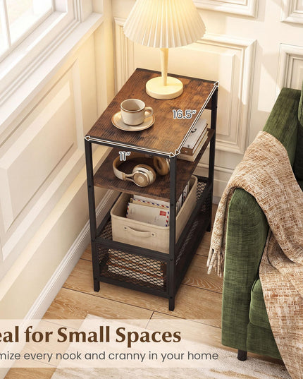 Giantex 3-Tier End Table w/Charging Station