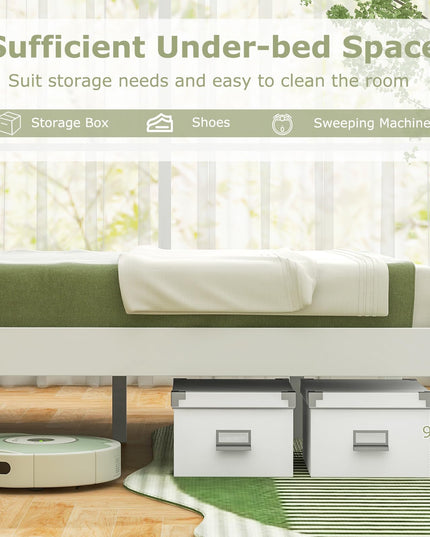 Giantex Wood Full Size Bed Frame with Headboard