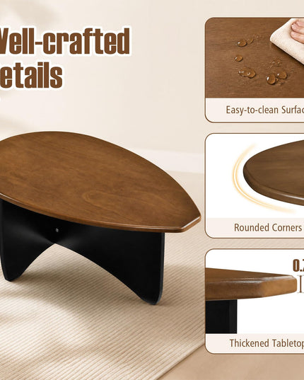 GIANTEX Oval Coffee Table Mid Century Modern Center Table