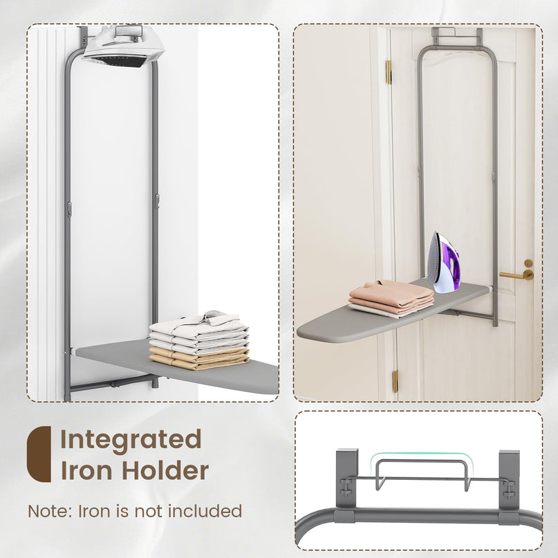 Giantex Over The Door Ironing Board with Iron Holder