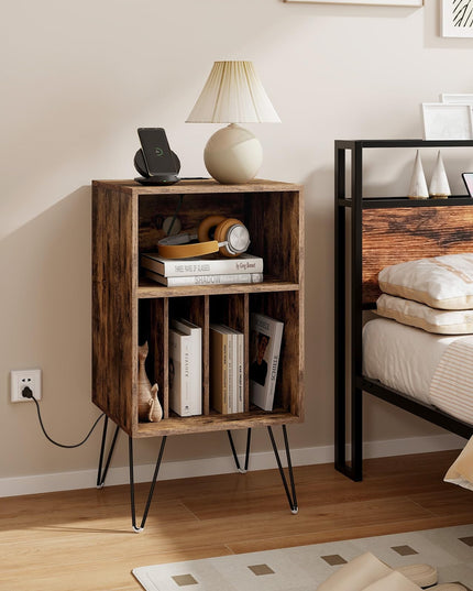 Giantex Record Player Stand with Charging Station