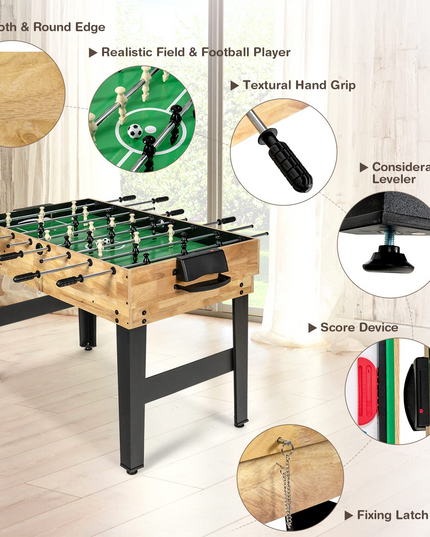 10-in-1 Multi Game Table, Combo Game Table Set w/Hockey - Giantex