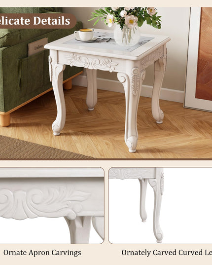 GIANTEX Vintage Glass Sofa Side Table for Living Room (1/2)