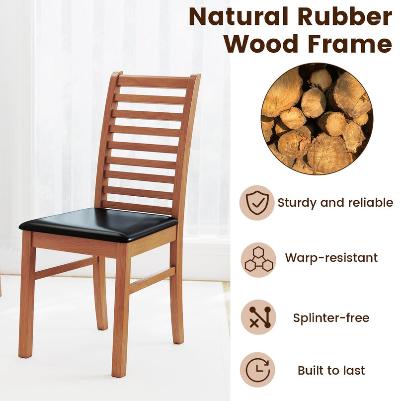 Giantex Wooden Dining Chairs Set of 2/4 for Living Room