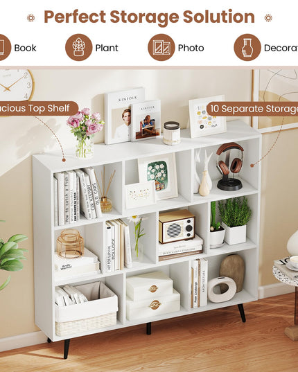 Giantex 10-Cube Bookcase (47" x 9.5" x 42")