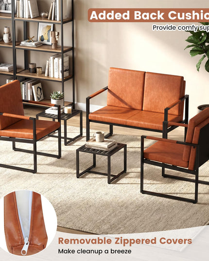Giantex Lot de 2 chaises d'appoint modernes pour salon