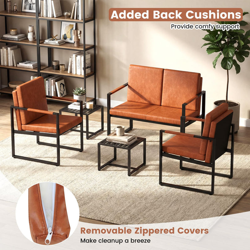 Giantex Modern Accent Chair Set of 2 for Living Room