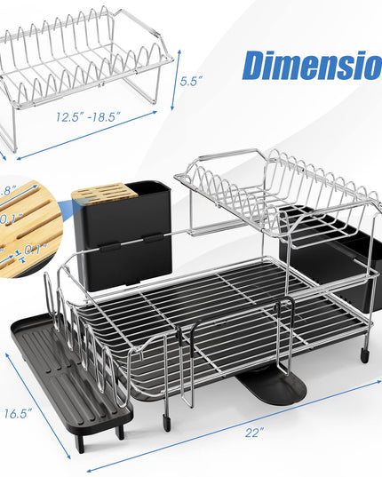 Dish Drying Rack, 2-Tier Dish Rack - Giantex