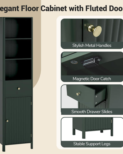 Giantex 67" Tall Bathroom Cabinet for Small Spaces