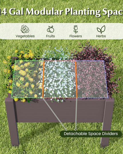 Giantex Raised Garden Bed with Legs, Self-Watering Planter Box with Water Level Indicator