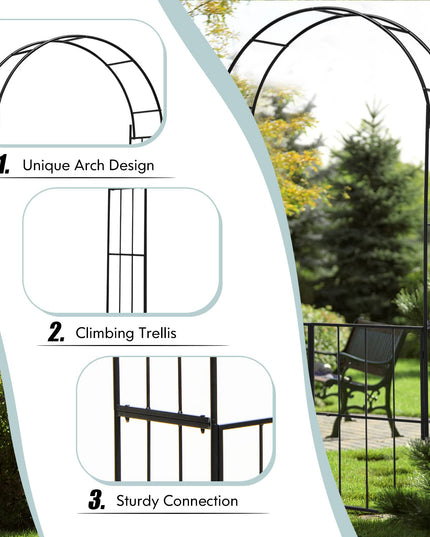 Giantex Garden Arbor Trellis with Door