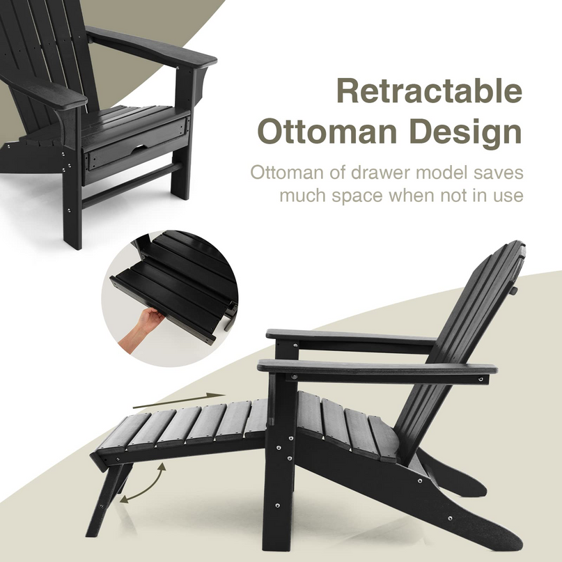 Giantex Adirondack Chair Weather Resistant HDPE Outdoor Fire Pit Chairs