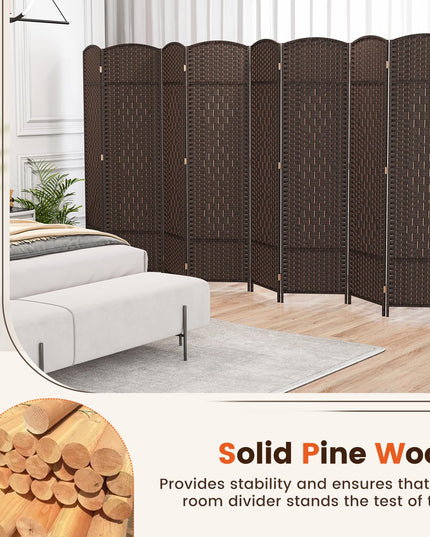 Giantex Room Divider 8 Panel - 6 FT Folding Privacy Screen