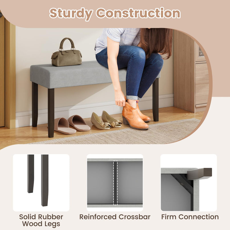 Giantex Upholstered Entryway Bench for Living Room