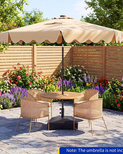 Giantex Fillable Patio Umbrella Base with 4 Wheels