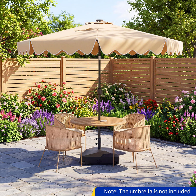 Giantex Fillable Patio Umbrella Base with 4 Wheels