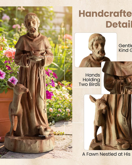 Giantex St. Francis Garden Statue with Bird Feeder