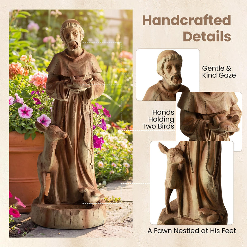 Giantex St. Francis Garden Statue with Bird Feeder