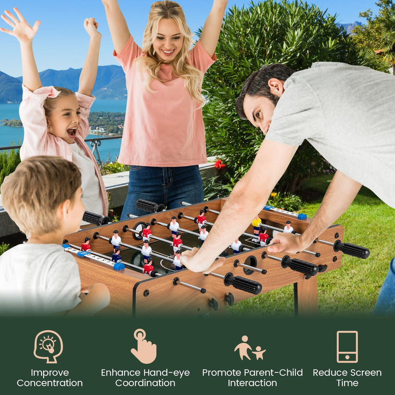 Giantex Folding Foosball Table, Space Saving Arcade Table Soccer with Durable Handle
