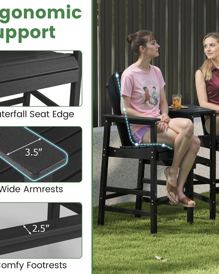 Giantex Outdoor Tall Adirondack Chairs Set of 2