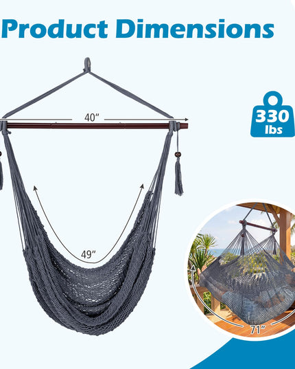 Giantex Caribbean Hammock Chair Large Hanging Chair