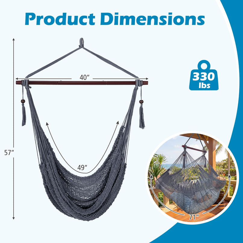 Giantex Caribbean Hammock Chair Large Hanging Chair