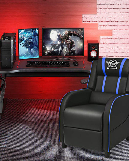 Gaming Recliner Chair, Racing Style Single Recliner Sofa - Giantex