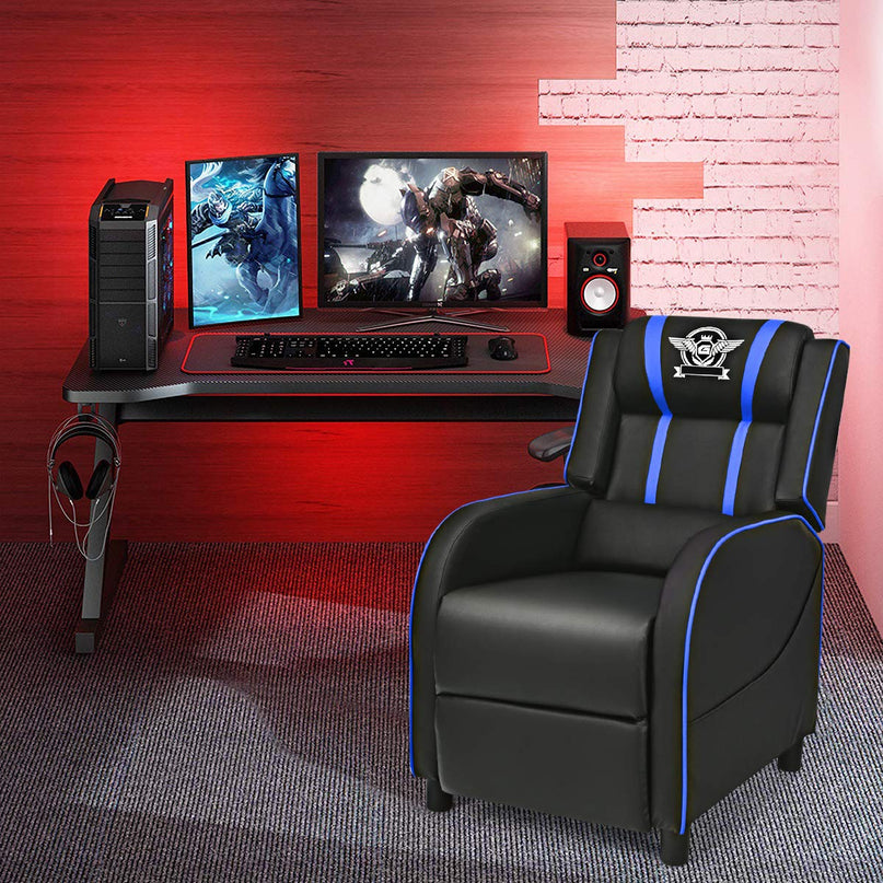 Gaming Recliner Chair, Racing Style Single Recliner Sofa - Giantex
