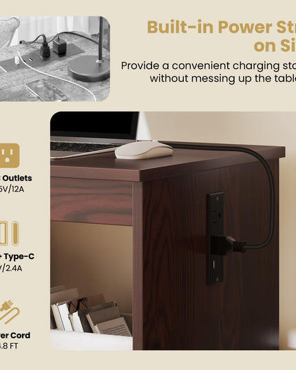 Giantex Folding Sewing Table with Charging Station