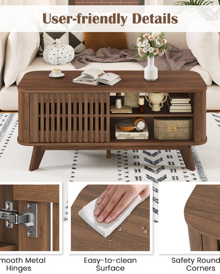 Giantex Rectangle Coffee Table with Storage