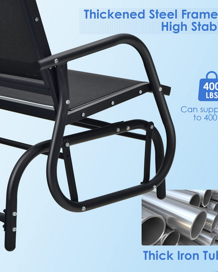 Giantex Swing Glider Chair 48 Inch with Spacious Space