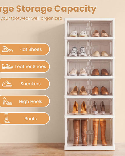 Giantex 6-Tier Foldable Shoe Rack Organizer