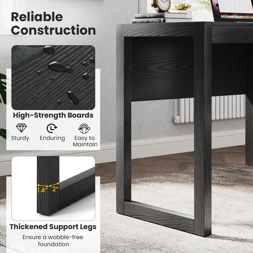 Giantex Computer Desk with Drawer & Storage Cabinet