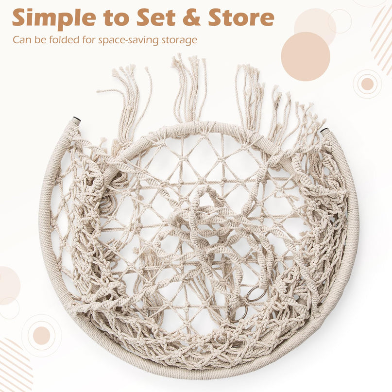 Giantex Hammock Chair | Macrame Swing Chair with Tassels