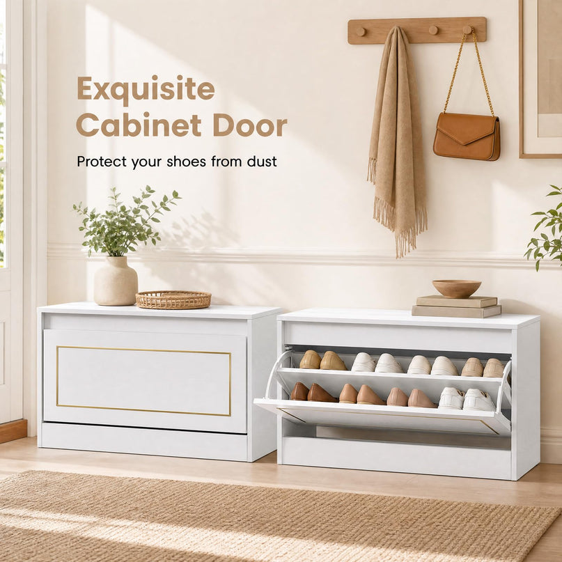 GIANTEX 31.5" W Hidden Narrow Shoe Cabinet for Hallway