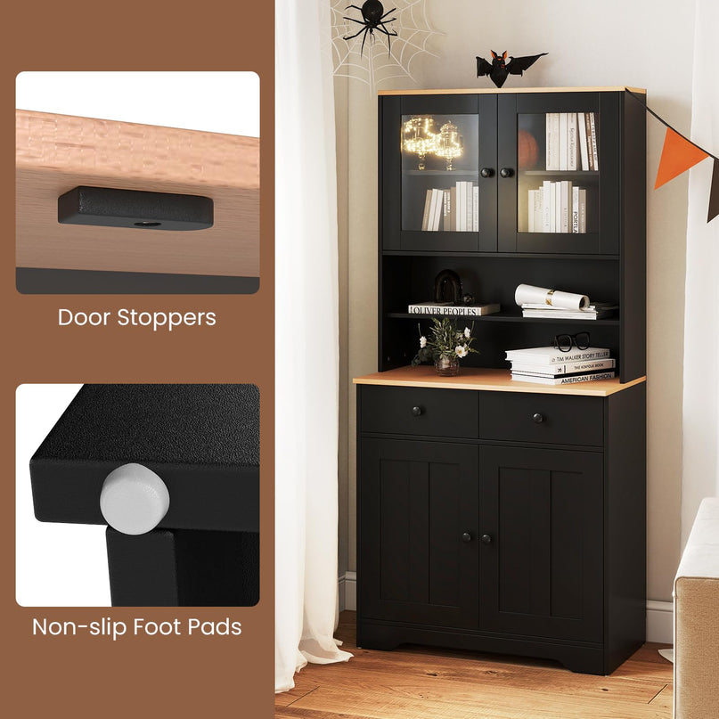 Giantex 67" Kitchen Pantry Cabinet for Dining Room