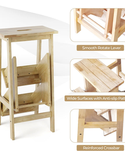 Giantex 3 Tier Folding Step Ladder for Library