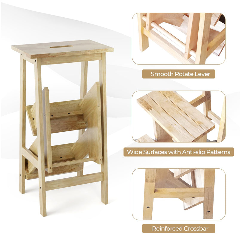 Giantex 3 Tier Folding Step Ladder for Library