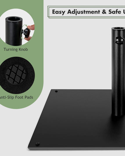 42lbs Patio Umbrella Base, Suitable for 1.6''-1.9'' Umbrella Poles
