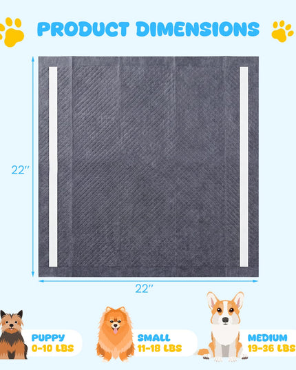 Giantex 150-Pack 24" x 24" Charcoal Dog Pee Pads for Small & Medium Dogs