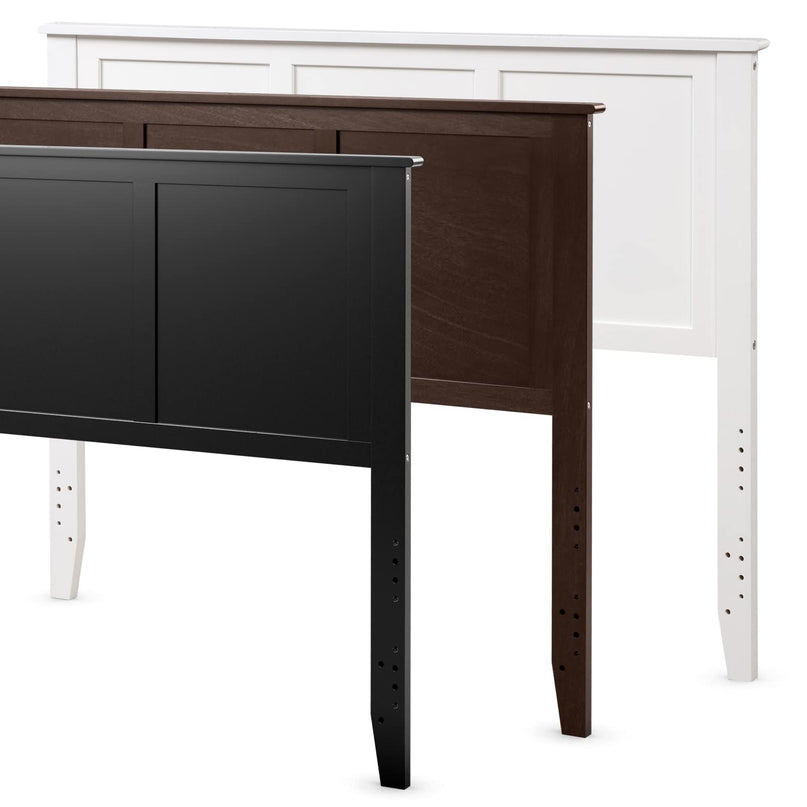 Giantex Wood Headboard, Flat Panel Headboard with Pre-drilled Holes for Height Adjustment