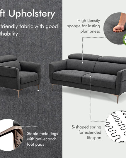Giantex Sofa Couch and Accent Chairs Set