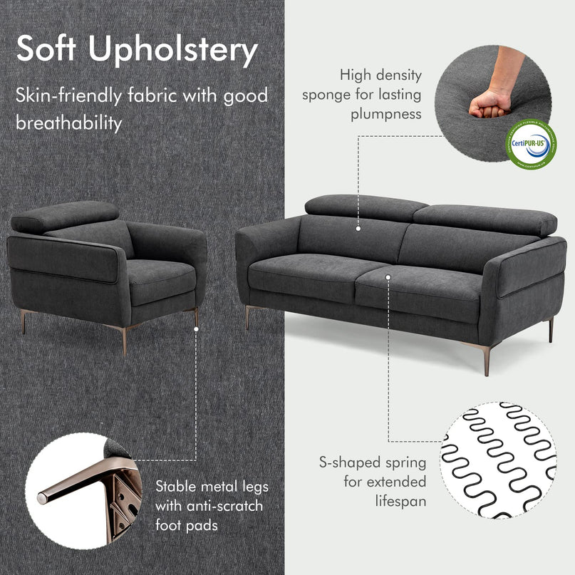Giantex Sofa Couch and Accent Chairs Set